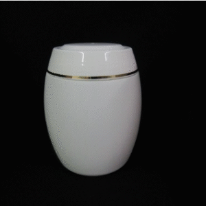 pote 1kg oval branco tp fio ouro/prata