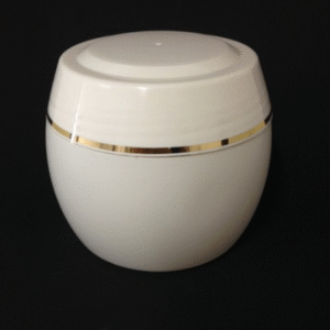 pote 500grs.oval branco tp fio ouro/prat