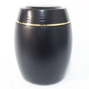 pote 1kg oval preto tp fio ouro/prata