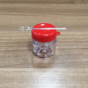 pote acri.40g.tp vermelha+colher c/10und