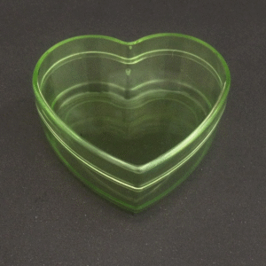 caixa acri.coracao 3x6 verde loc Código:7526