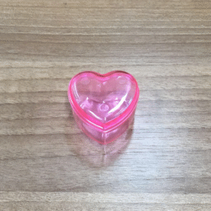 caixa acri.coracao 3x4 rosa mini Código:7667