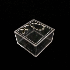 caixa acri.quad.5x3 terco dourado 1056d Código:8066