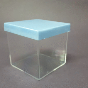 caixa acri.cristal tp azul perola 5x5 Código:8480