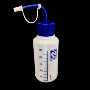 pisseta plastico 250ml bico curvo azul Código:1046