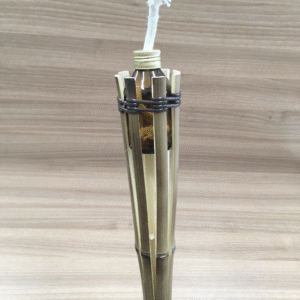 tocheiro bambu 90cm lamparina vidro Código:1064