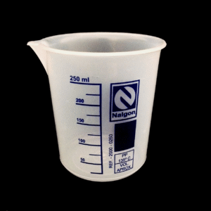copo becker plastico 250ml azul Código:1237