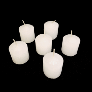 vela branca recho alta c/6 Código:1999